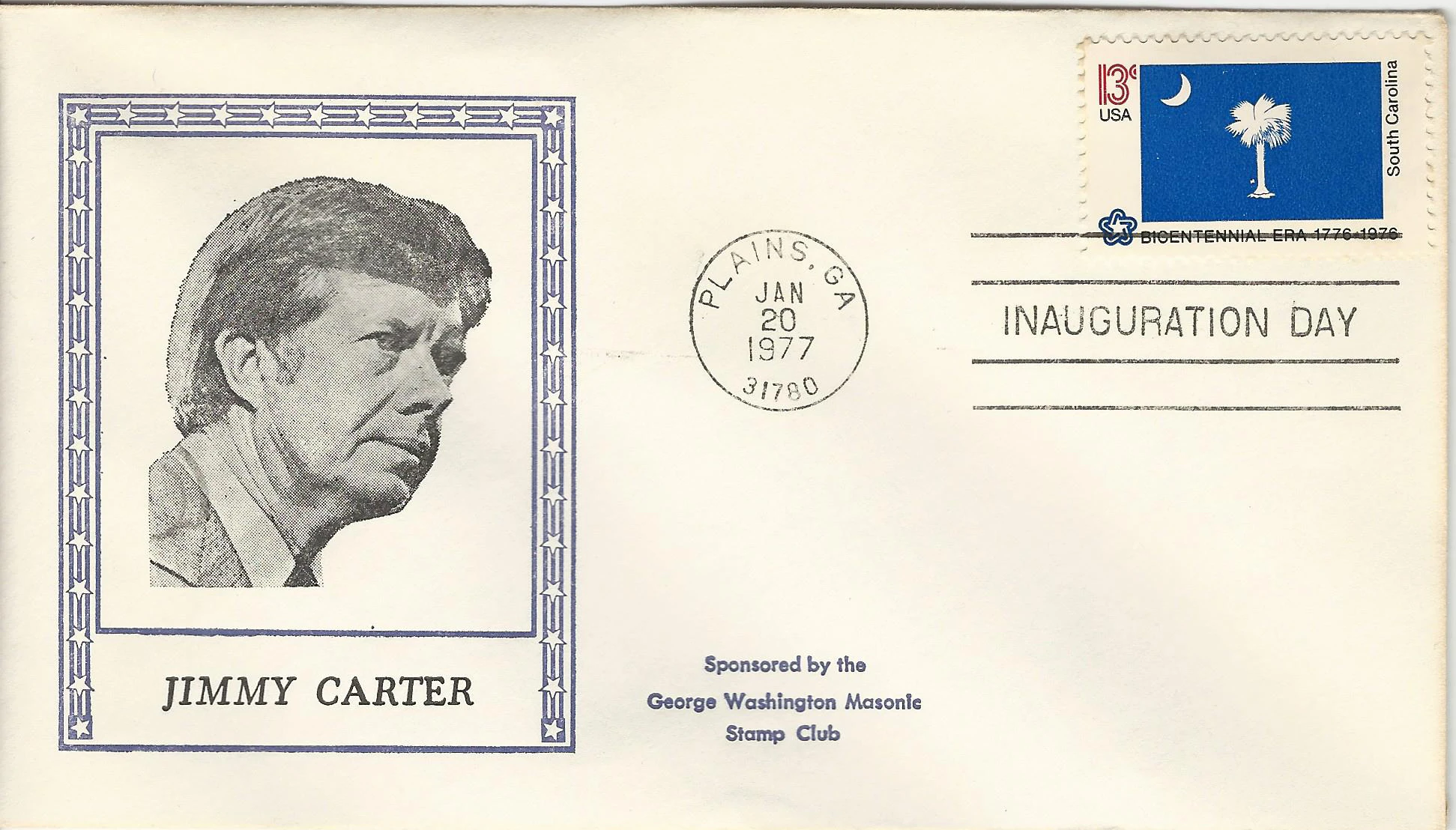 Inauguration Jimmy Carter Postmark #1: Washington, DC —&hellip;
